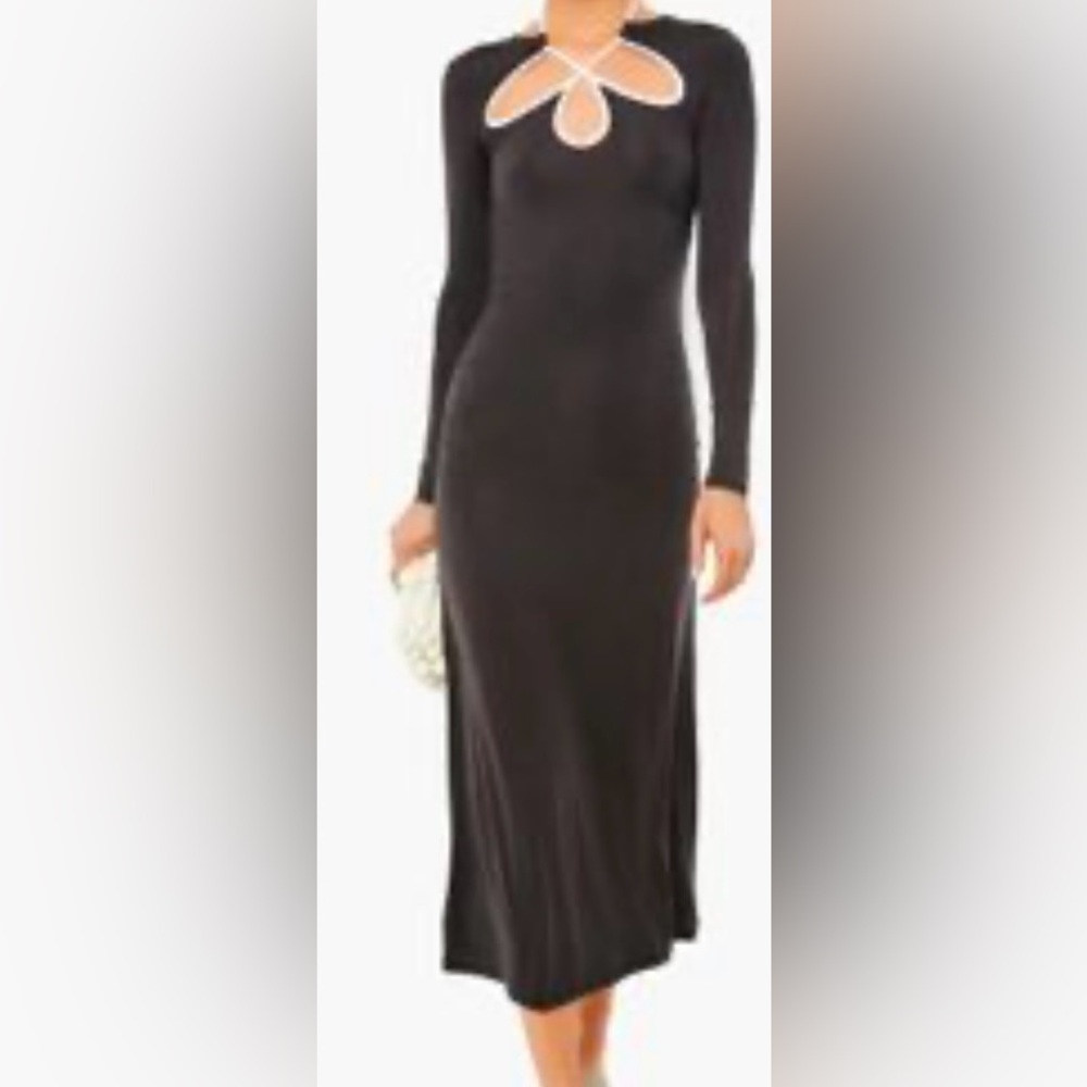 Lizabeth Slinky Jersey Long Sleeve Midi Dress